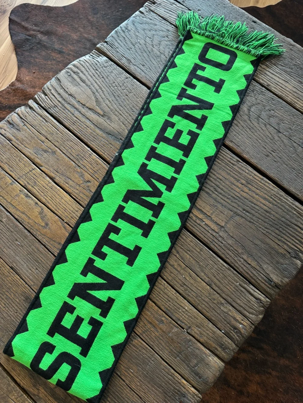 Austin FC Football Soccer Ruffneck Green & Black Scarf - Q2 Stadium